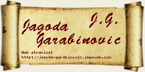 Jagoda Garabinović vizit kartica